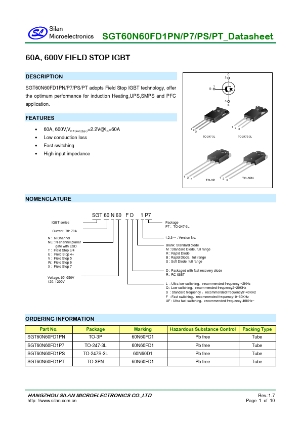 SGT60N60FD1PS