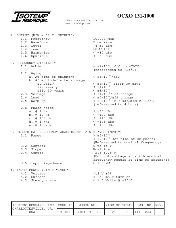 OCXO-131-1000