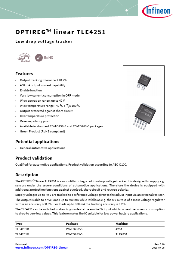 TLE4251D Datasheet Preview