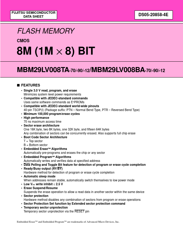 MBM29LV008BA