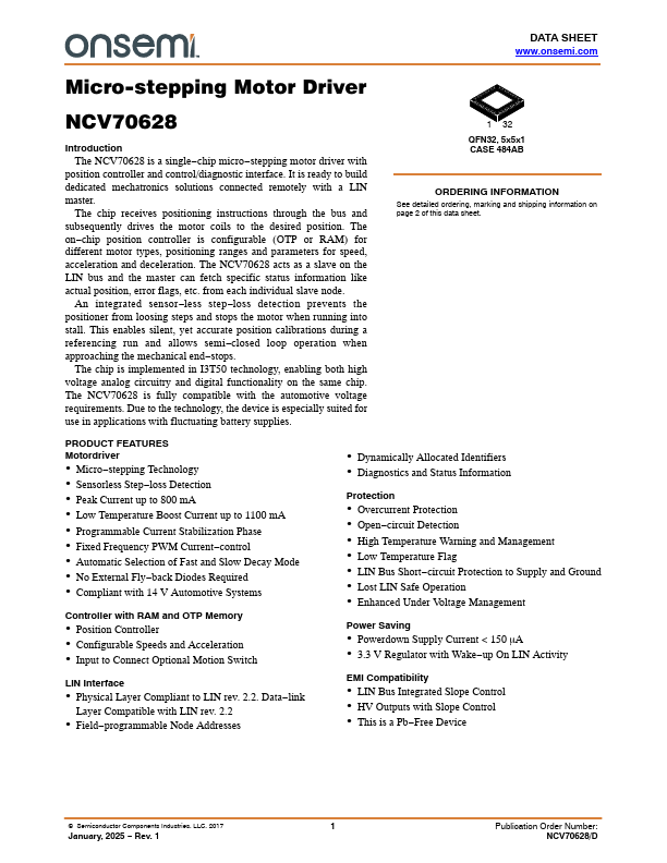 NCV70628 Datasheet Preview