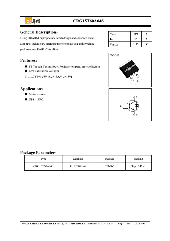 CRG15T60A04S Datasheet Preview