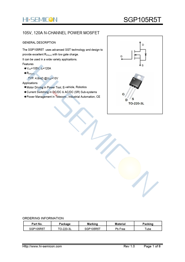 SGP105R5T Datasheet Preview