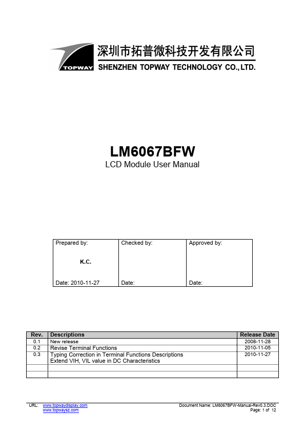 LM6067BFW