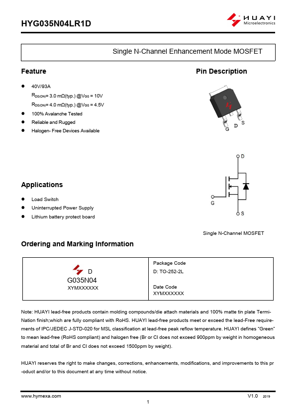 HYG035N04LR1D Datasheet Preview