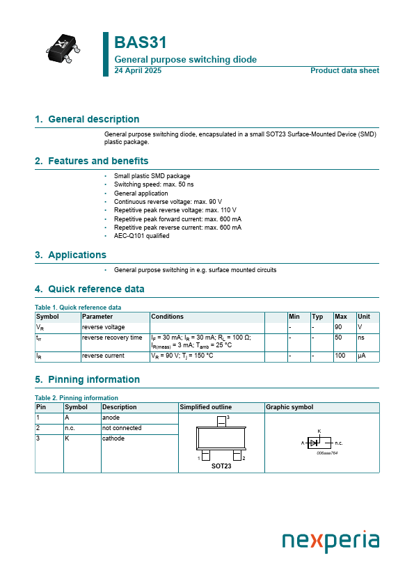 BAS31 Datasheet Preview