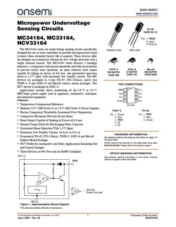 MC33164 Datasheet Preview
