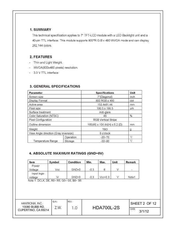 HDA700L-2S