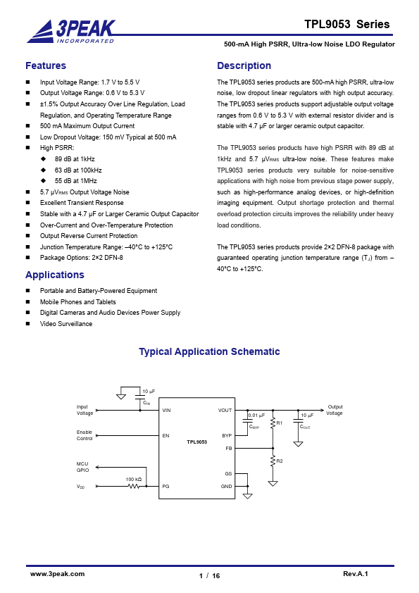 TPL9053 Datasheet Preview