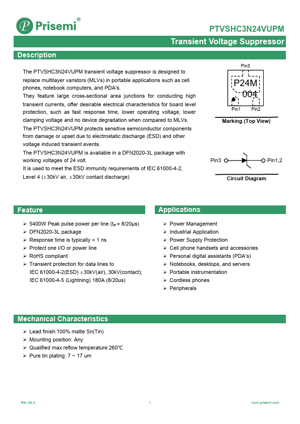 PTVSHC3N24VUPM Datasheet Preview