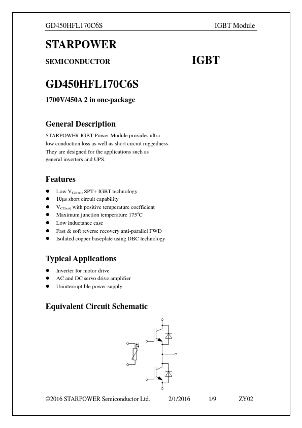 GD450HFL170C6S Datasheet Preview