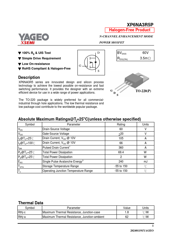 XP6NA3R5P Datasheet Preview