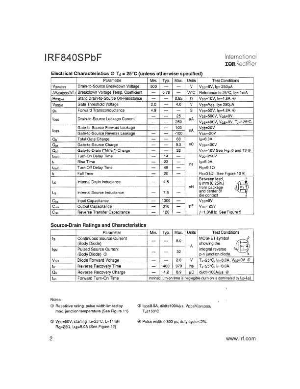 IRF840SPBF