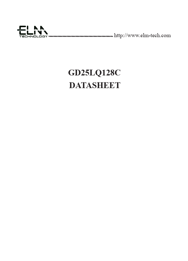 GD25LQ128C datasheet page 1 preview