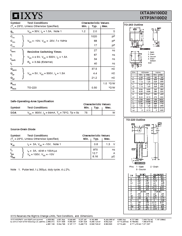IXTP3N100D2