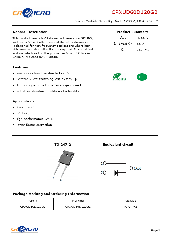 CRXUD60D120G2 Datasheet Preview