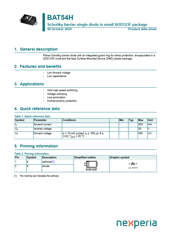 BAT54H Datasheet Preview
