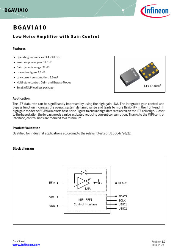 BGAV1A10 Datasheet Preview