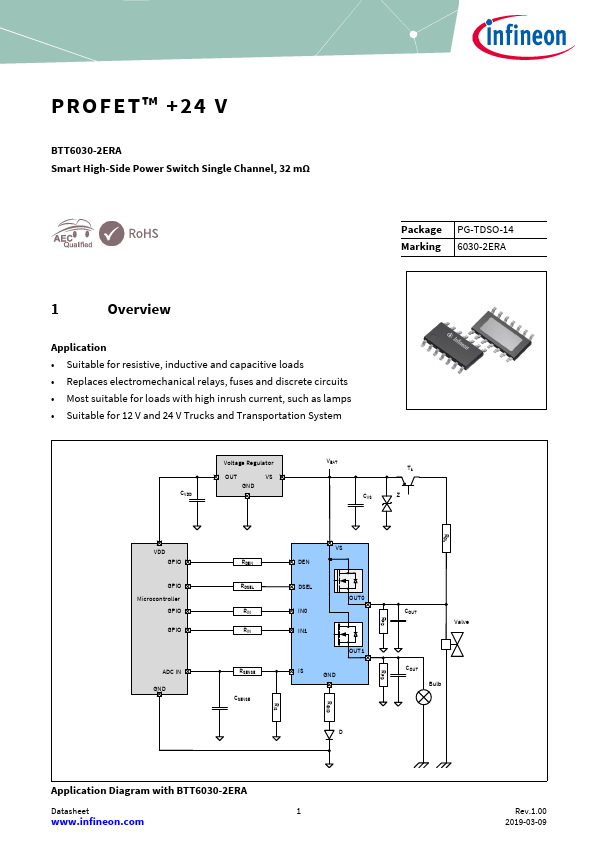 BTT6030-2ERA Datasheet Preview