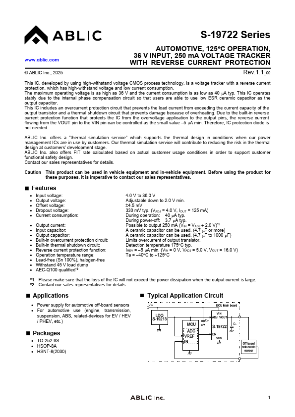 S-19722 datasheet page 1 preview