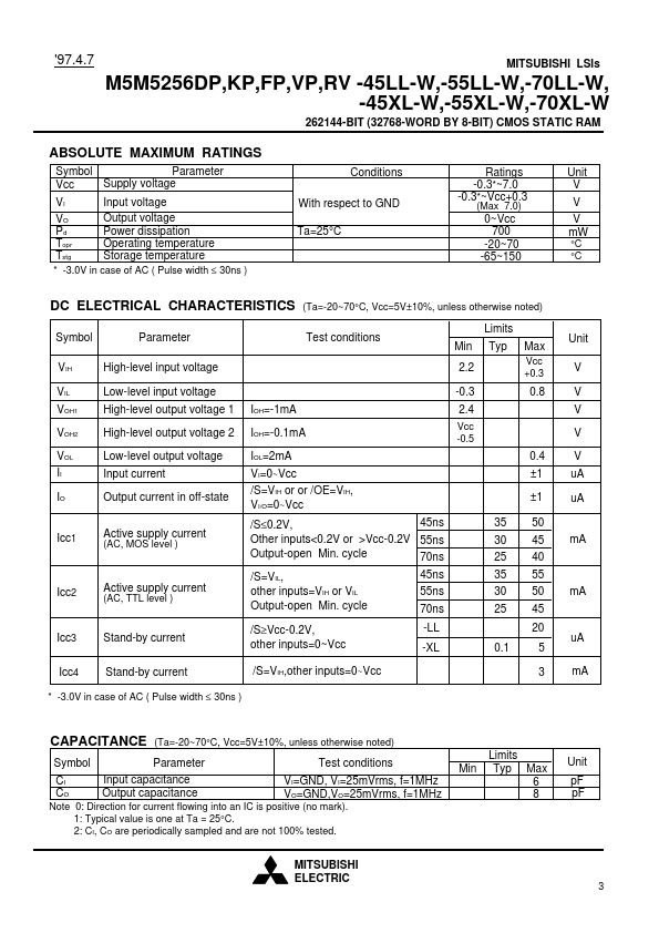 M5M5256DP-45XL-W