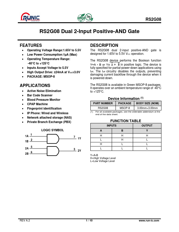 RS2G08 Datasheet Preview