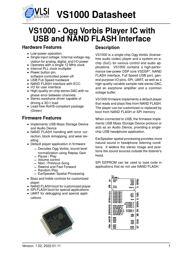 VS1000 Datasheet Preview