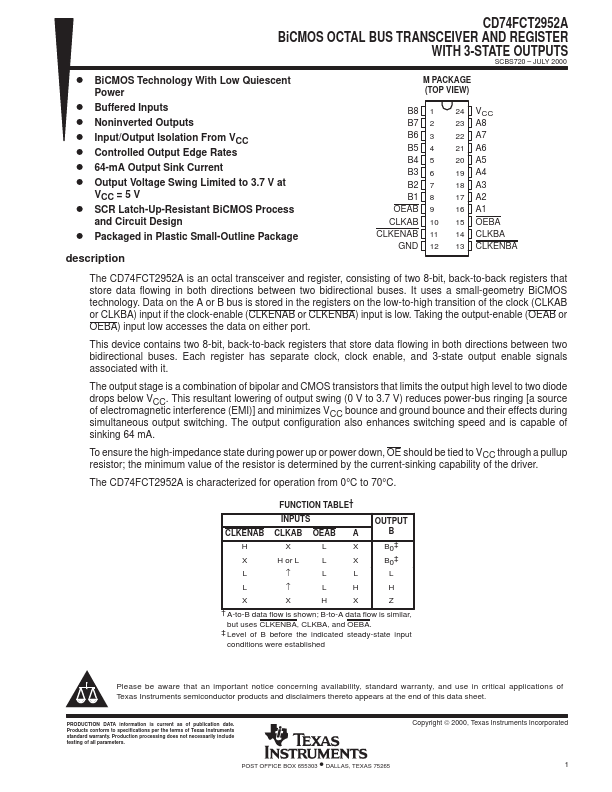 CD74FCT2952A Datasheet Preview