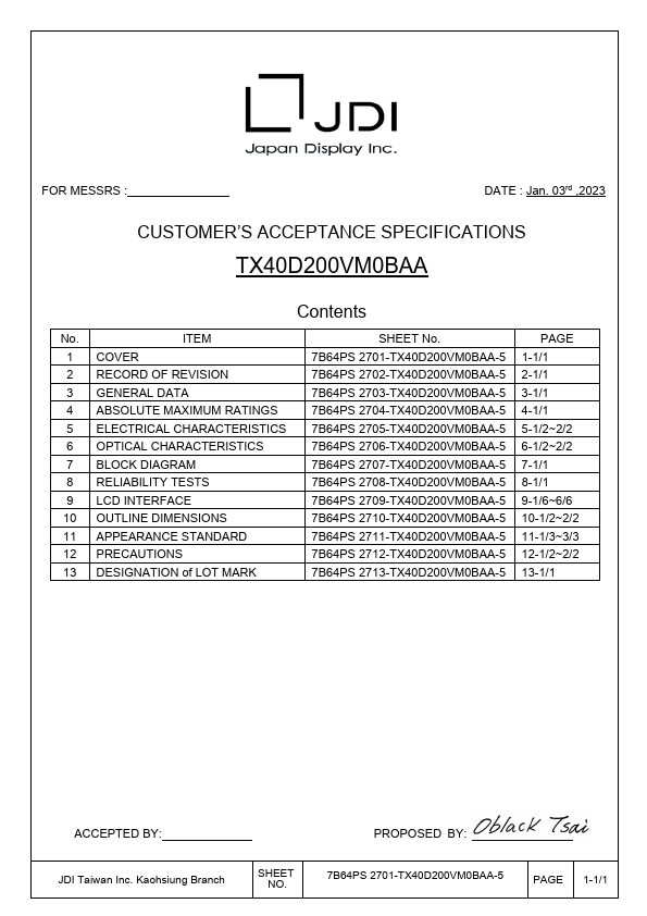 TX40D200VM0BAA Datasheet Preview
