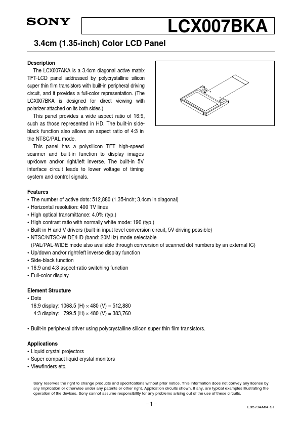 LCX007BKA