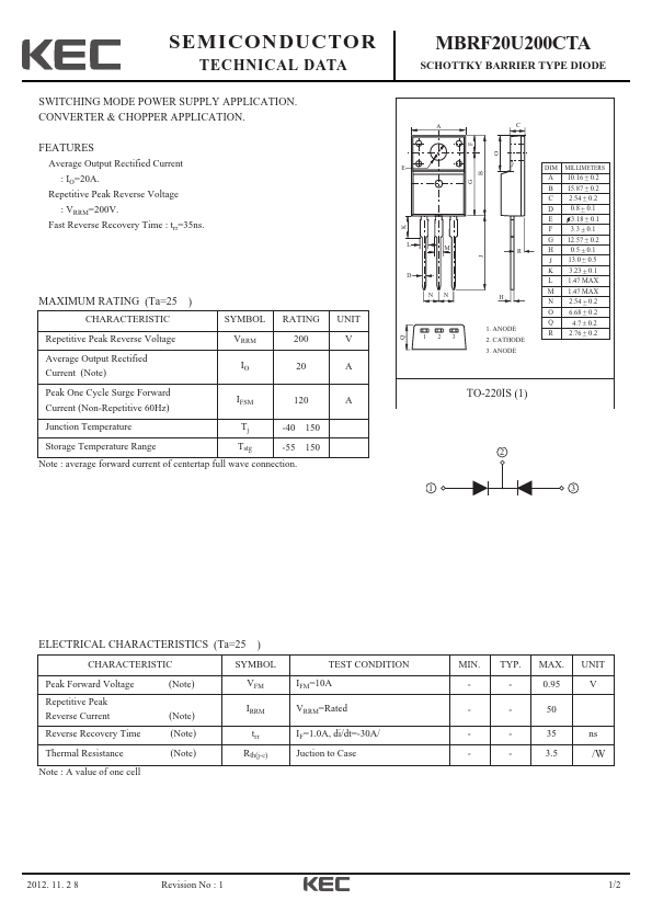 MBRF20U200CTA