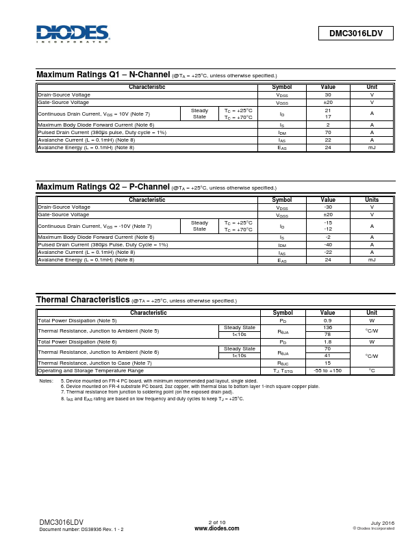 DMC3016LDV