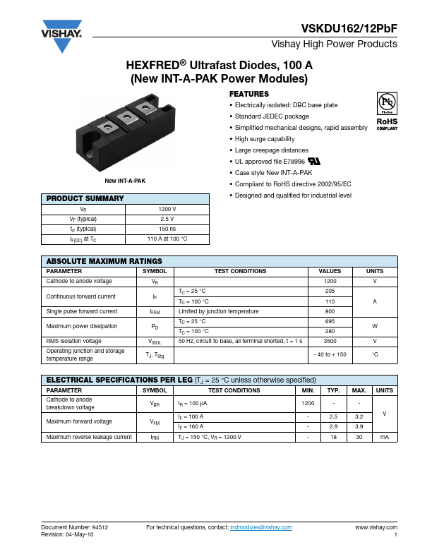 VSKDU162-12PBF