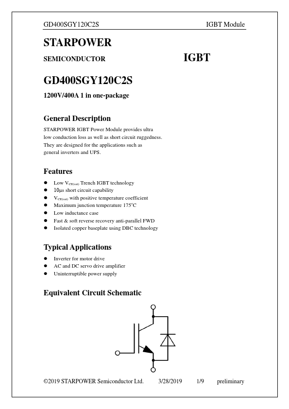 GD400SGY120C2S Datasheet Preview