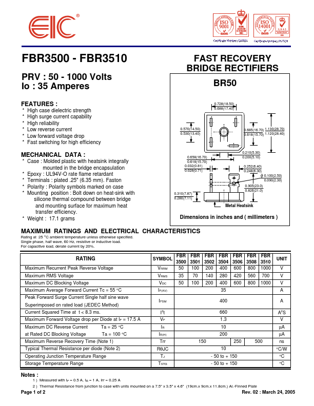 FBR3504 Datasheet Preview