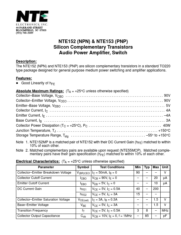 NTE152