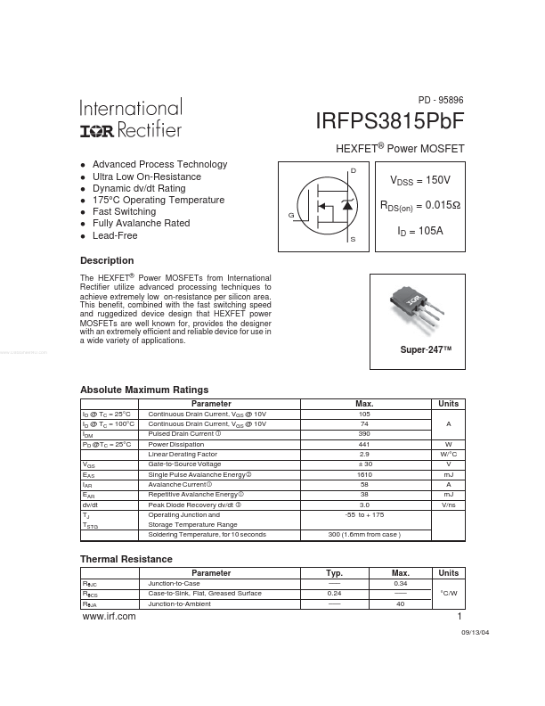 IRFPS3815PBF