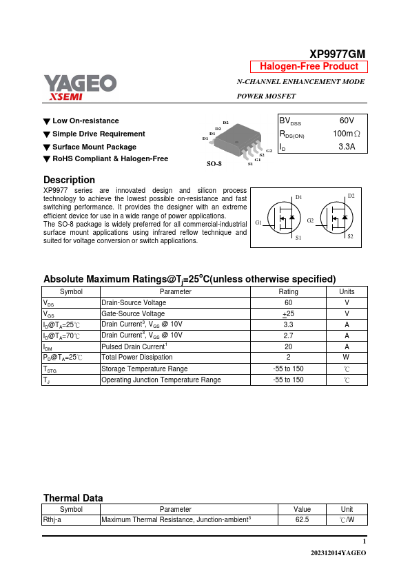 XP9977GM Datasheet Preview