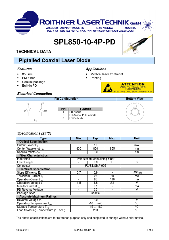 SPL850-10-4P-PD