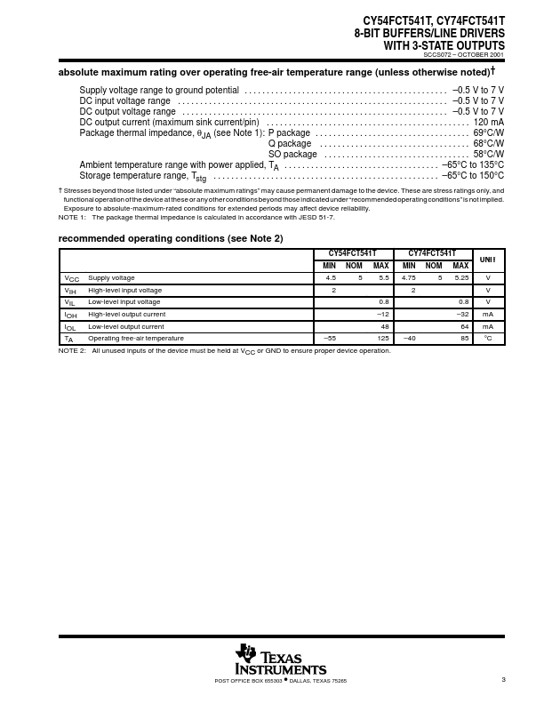 CY54FCT541T