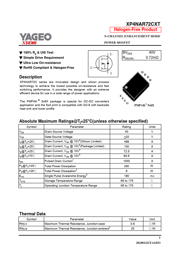 XP4NAR72CXT Datasheet Preview