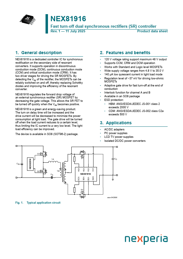 NEX81916 Datasheet Preview