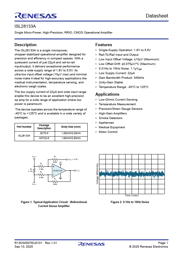 ISL28133A Datasheet Preview