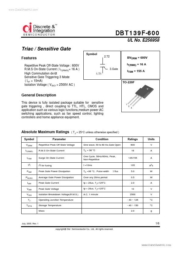 DBT139F-600