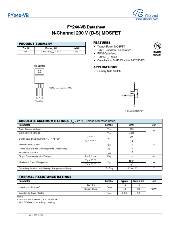 FY240 Datasheet Preview