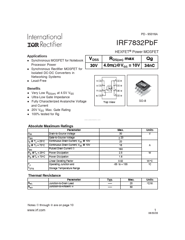 IRF7832PBF