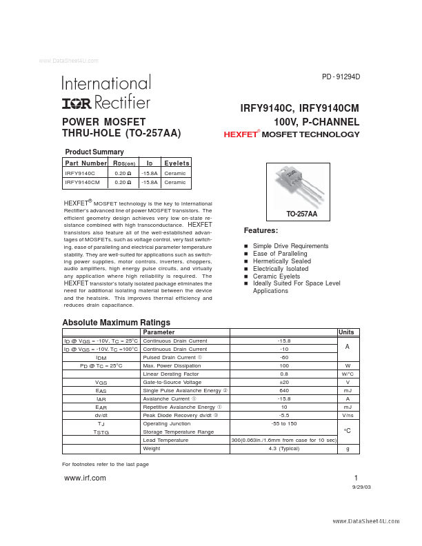 IRFY9140CM