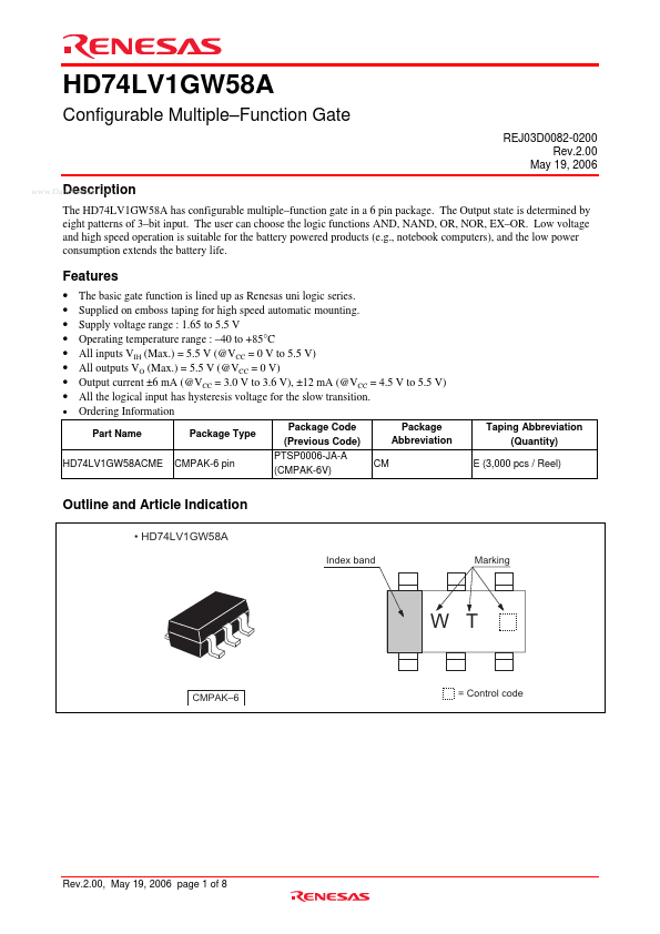 HD74LV1GW58A