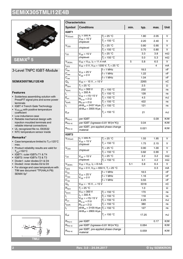 SEMiX305TMLI12E4B