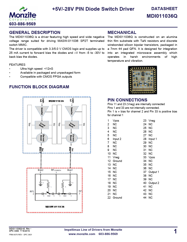 MDI011036Q Datasheet Preview